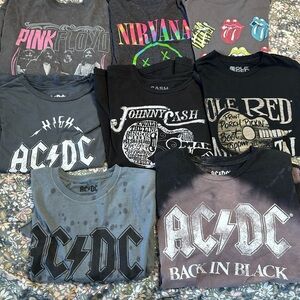 Band tees bundle - Gray and Black